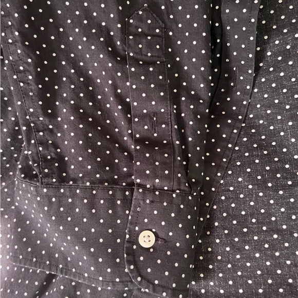 Lauren Ralph Lauren Navy & Black & White Polka Dot Button Down Bundle (X… - Picture 5 of 8